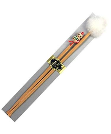 Japanese Natural Bamboo Earpick / Earwax Remover Set Kokeshi Doll & Duck Feather Decorations