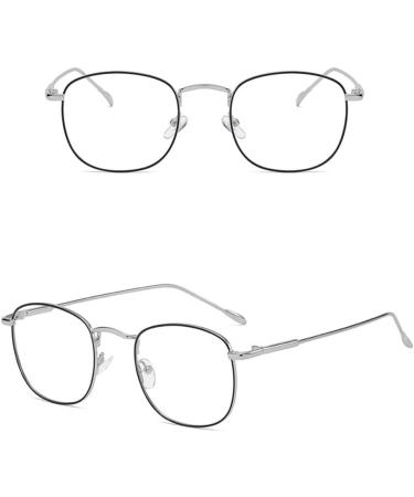 Buy HomeSoGood Light Block Discoloration Optical Glasses - Oversized Ultra Light Eye Protection for Men & Women - Ideal for Office & Computer Use (Black Silver - Buy Online on GoSupps.com