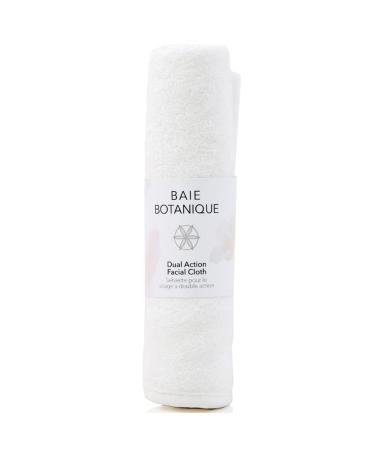 Baie Botanique Dual Action Facial Cloth Luxury Cotton Muslin and Bamboo Ultra-Soft Terry - 100% Natural (Single)