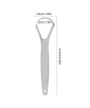 Ristyur Stainless Steel Tongue Scraper - Portable Metal Tongue Cleaning Brush for Oral Hygiene - Buy Online on GoSupps.com