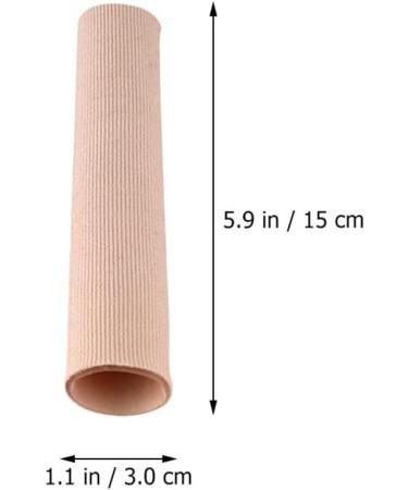 Minkissy Gel Tube Protector for Calluses, Corns, Blisters - Nylon Khaki Toe/Finger Sleeves for Pain Relief and Ingrown Nails - Buy Online on GoSupps.com