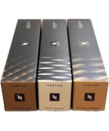 Nespresso Nespresso Vertuo Barista Creations Golden Caramel Sweet Vanilla Rich Chocolate 30 capsules