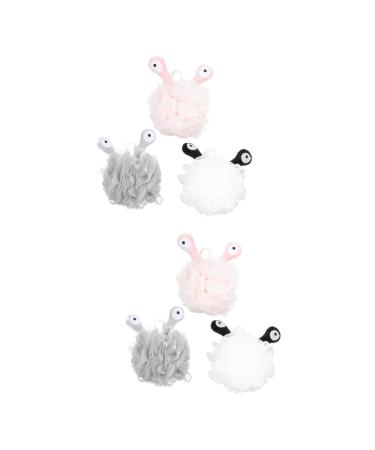 minkissy 6 Pcs Cute Loofah Bath Flower Bath Scrubber Bath Sponge Bath Puff Mens Loofah Mens Bodywash Rubbing Shower Balls Bath Foaming Balls Clean Bath Wipe Tub Bath Ball Man Foam Ball or 1 Count (Pack of 1)
