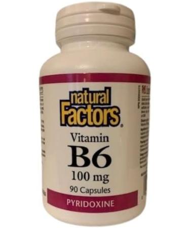 Natural Factors B6 100 mg 90 Caps - Buy Online on GoSupps.com
