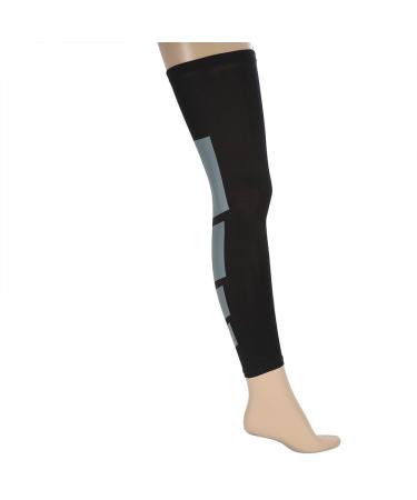 Calf Compression Sleeve - Extra Long Design Anti-Slip Silicone Robust Polyester Spandex Support (Black) - International Shipping Available - Buy Online on GoSupps.com