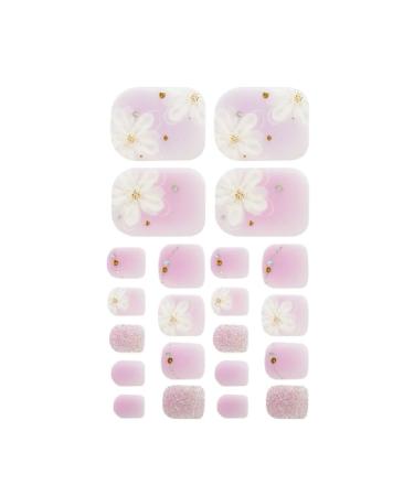 22 Sheets Toe Stickers Full Wraps Toenail Polish Strips for Women Strips Self Adhesive Decals Toe Stickers Full Wraps for Women Art Toe Polish Stickers Full Style Fh13