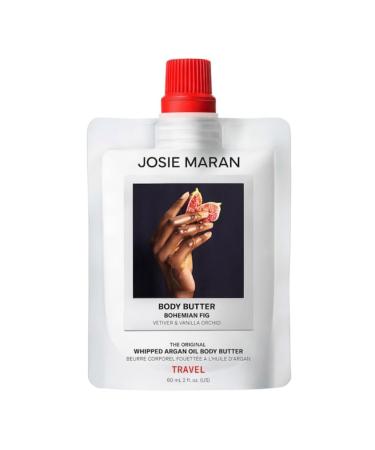 Josie Maran Bohemian Fig - Whipped Argan Oil Refillable Firming Body Butter Travel Size 2 Fl. Oz White