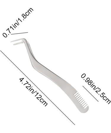 Eyelash Extension Tweezers 2-in-1 | Stainless Steel Eyelash Applicator & Comb for Makeup Artists & Beginners - Shop Internationally - Buy Online on GoSupps.com