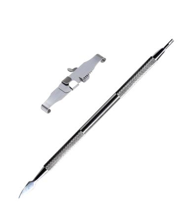 2-Piece Set Stainless Steel Ingrown Toenail Corrector Ingrown Toenail Correction Buckle Paronychia Correction Tool Repairing Nails That Grow Inward to Improve Their Shape and Reduce Pain