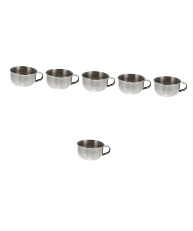 FRCOLOR 6 STK Rest of Razor Wooder Raersholes Rain foam shell mixing bowl made of stainless steel bowl for shaving brushes Japanese soup bowl rice bowl rustproof steel bladder man