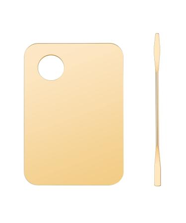Makeup Mixing Palettes Nail Color Plate with Toner Stick for DIY Nail Polish Palette Color Mixing Palette Golden