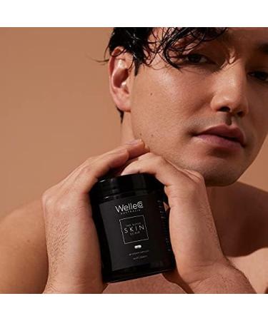 WelleCo The Skin Elixir Greens Powder Capsules Plant-Based Superfood Supplement with Zinc Turmeric & Antioxidants for Glowing Skin Collagen & Elasticity 60 Ct - Buy Online on GoSupps.com