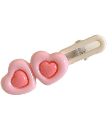 Bangs Hair Clip for Hot Girls Two Heart Shape Hair Barrettes Candy Color Ponytail Hair Barrettes for Teens Girls - Buy Online on GoSupps.com