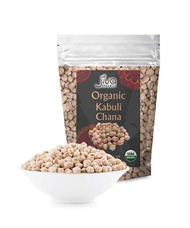 Organic Chickpeas or Garbanzo Beans | Delicious to Taste Cooks Even Comes Clean | Quality Choice for Making Nutritious Creamy Hummus Gluten-Free Vegan & Indian Curry Dishes - 2 LBS by Jiva