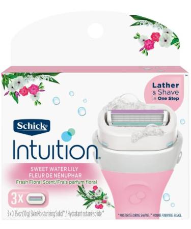 Schick Intuition Lather & Shave - Sweet Water Lily Women's Razor Blade Refills - 12 Cartridges - International Shipping Available - Buy Online on GoSupps.com