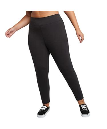 Just My Size Women's Plus-Size Stretch Jersey Full Length Leggings 3X Black