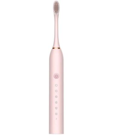 Buy Travel Electric Toothbrush for Adults - 8 Brush Heads Smart 6-Speed Timer IPX7 Waterproof - Pink | Best International Shipping - Buy Online on GoSupps.com