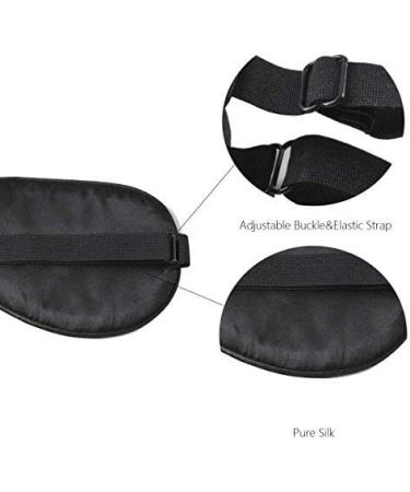 Soft Comfort Sleep Eye Mask for Men and Women - Adjustable Strap, Block Out Light for Travel, Office, Home - Black (Off White) - Buy Online on GoSupps.com