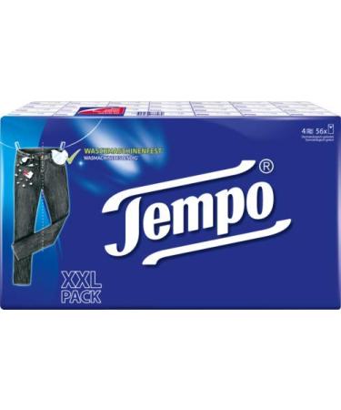 Tempo handkerchief standard giant pack 2 packs (56 packets x 10 tissues each) 1 pack (1 x 2 pieces) white 560 pieces (1 pack)