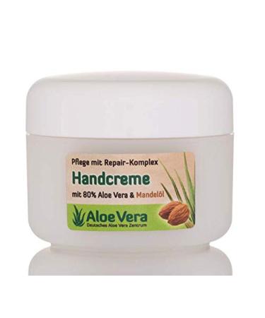 Aloe Vera hand cream with almond and avocado oil shea butter and 80% aloe vera (1 jar of 100 ml)