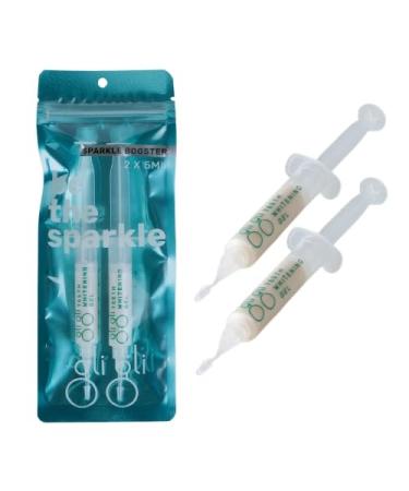 Sparkle Booster Gel Refill Teeth Whitening Gel - 2 x 5ml Pap Whitening Gel Syringes Peroxide Free Gels Made in UK - 10 to 15 Days Treatment for Sensitive Teeth