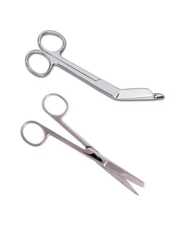 Nursing Scissors Set WITH ENGRAVING - Nurse Accessories - Gift (Silver)
