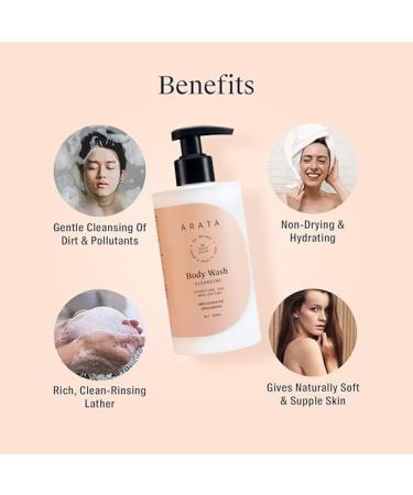 Hydrating Ayurvedic Body Wash | All-Natural Coconut & Citrus | Vegan Cruelty-Free SLS & Paraben-Free | Gentle Cleansing for Men & Women - 10 Fl Oz - Buy Online on GoSupps.com