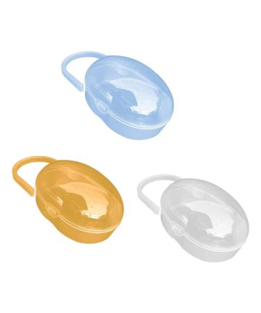 Sanfiyya Baby Dummy Case 3PCS pacifier envelope pacifier holder storage box BPA-free dummy container Sooth Shield case for children baby travel at home