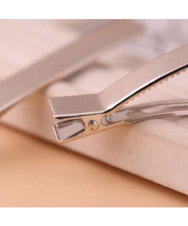 120Pcs Double Prong Alligator Hair Clips - Silver Metal Hair Accessories for Women - Salon Quality Hair Grip for Bows & Crafts by NIOUK - Buy Online on GoSupps.com