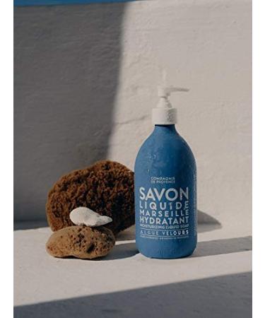 Compagnie de Provence Savon de Marseille Extra Pure Liquid Soap - Velvet Seaweed 16.7 Fl Oz Glass Pump Bottle - Buy Online on GoSupps.com