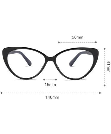 PARWANA Cat-Eye Blue Light Blocking Reading Glasses for Women | HD Anti-UV Computer Readers +250 F7 - Stylish & Comfortable Eyewear - Buy Online on GoSupps.com