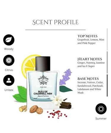 EMS Bleu De Channell Men Perfume For Men | Woody Aromatic Fragrances | Long Lasting Mens Perfume | Fragrance Sutaible for Any Occasion | Gift For Him 50ml 1.7fz ol - Buy Online on GoSupps.com