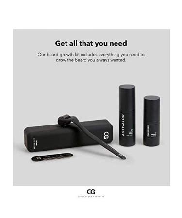 Copenhagen Grooming Set for Beard Growth | Original Beard Growth Kit with Activator Serum & Dermaroller - 150 Days to a Fuller Stronger Beard - Buy Online on GoSupps.com