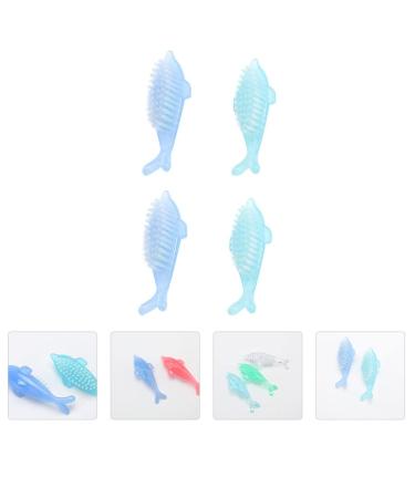 Lurrose 4pcs Nail Brushes Set - Delphin Form Cleaning Brushes for Toenails & Fingernails | Nail Art Tools in Random Colors - Ideal for Nail Peeling & Cleaning - Buy Online on GoSupps.com