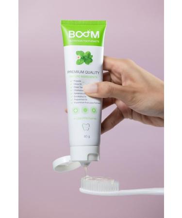 Boom Nutrition Toothpaste | Premium Quality Natural Ingredients | 80g - Best Eco-Friendly Oral Care - Buy Online on GoSupps.com