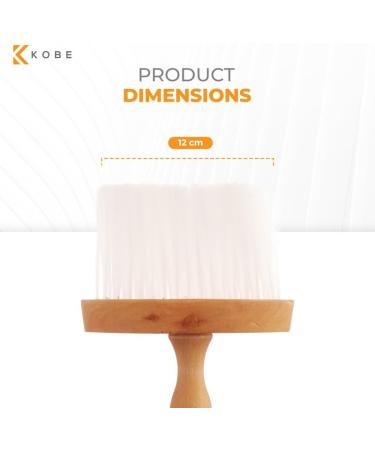 Kobe Professional Hairdressing Wooden Neck Brush - Gentle Feathery Bristles for Precision Cleaning - Lightweight and Compact Design for Professional and Home Use - Buy Online on GoSupps.com