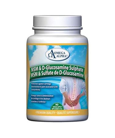 Omega Alpha MSM & D-Glucosamine Sulphate-90 Veg Capsules