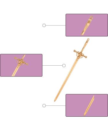3 Pack Metal Sword Hair Sticks - Witch Accessories for Women Hair Buns - Vintage Handmade Chopsticks - Stick Pattern 1 - Buy Online on GoSupps.com