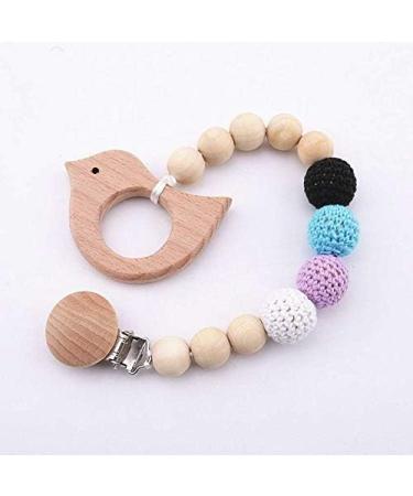 Pacifier Clip 15PCS Set for Teething Toys DIY - Natural Beech Wood Holder & Soother Accessories - Buy Online on GoSupps.com