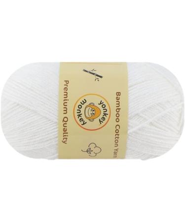 10-Pack Yonkey Monkey Skein Tencel Yarn - Soft Bamboo Cotton Blend - Crochet Knit Supplies - Lightweight Breathable Threads - 210m White 9013 - Buy Online on GoSupps.com