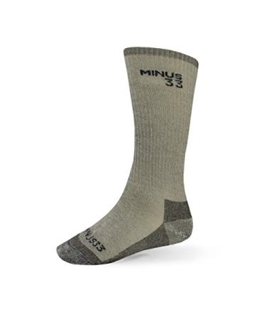 Minus33 Merino Wool 9402 Expedition Mountaineer Sock Large Grey Heather