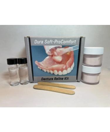 Loose Denture Repair Kit - Refits and Tightens Loose Dentures - Eliminates Loose Dentures and Sore Gums - Cure for Loose and Irritating Dentures  Pink