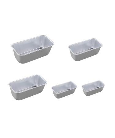 Zerodeko 5pcs Bread Toast Mold Square Bread Pan with Lid Pastry Baking Pan Cajas para Con Chocolate Toaster Pastries Chocolate Cake Loaf Pan A01 Aluminum Alloy Self Made Baking Tools