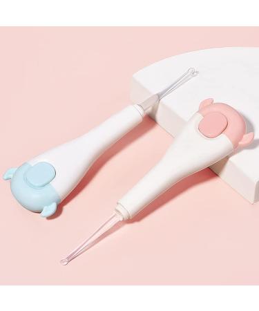 Cartoon Baby Ear Wax Removal Tool with LED Light - Kids Ear Cleaner with 3 Replacement Heads in Blue - Buy Online on GoSupps.com