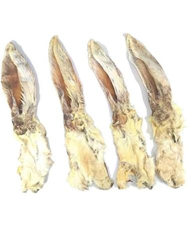 Kaureks Natural Rabbit Ears with Fur - 2x500g (Approx. 75 Pcs) | Low Fat Chewing Snack for Dogs - Buy Online on GoSupps.com