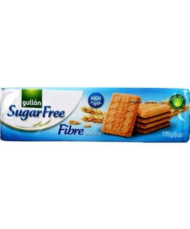 Gullon Sugar Free Fiber Cookies 6oz (170g) Pack of 4 - Sunflower Flavor - Buy Online on GoSupps.com