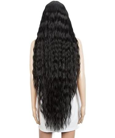 Jakejay 42-Inch Ombre Blonde Rainbow Synthetic Wig for Black Women - Long Curly Hair Extensions - Cosplay & Everyday Use - Buy Online on GoSupps.com