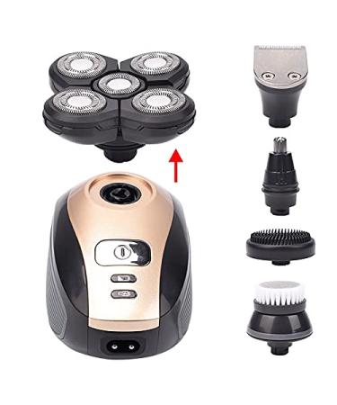 5 in 1 4D Electric Head Shaver for Bald Men - Rechargeable Hair Trimmer Beard & Nose Clipper - Buy Online on GoSupps.com
