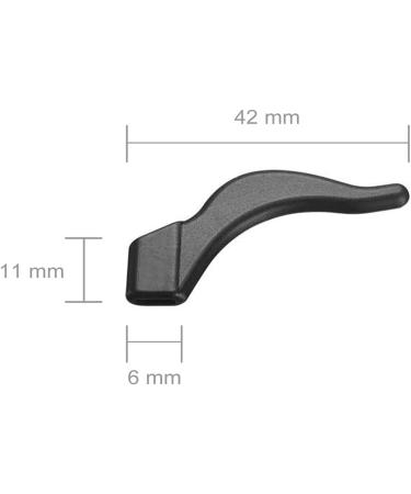 4 Pairs Anti-Slip Silicone Glasses Ear Hooks - Secure Hold for Glasses & Sunglasses (Black & Transparent) | International Shipping - Buy Online on GoSupps.com