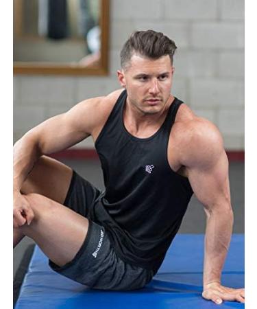 Jed North Men's DRI-FIT Microfiber Bodybuilding Stringer Tank Top XXL Black - Buy Online on GoSupps.com
